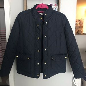 Navy Quilted J. Crew Factory Jacket